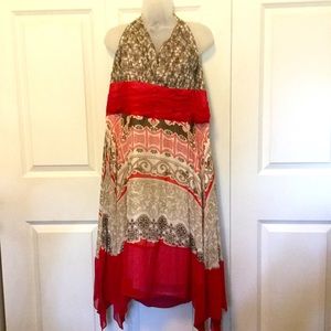 EUC Sexy Silk Halter Dress Plus Size 20